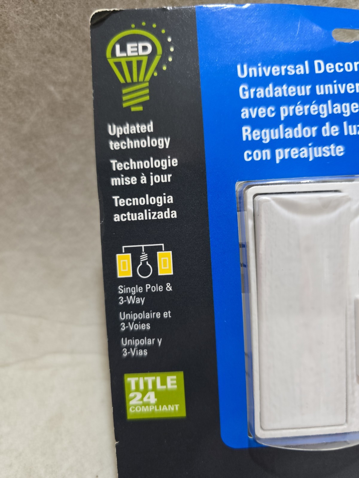 2 Pack Eaton LED Universal Decorator Dimmer with Preset DUL06P-2 White