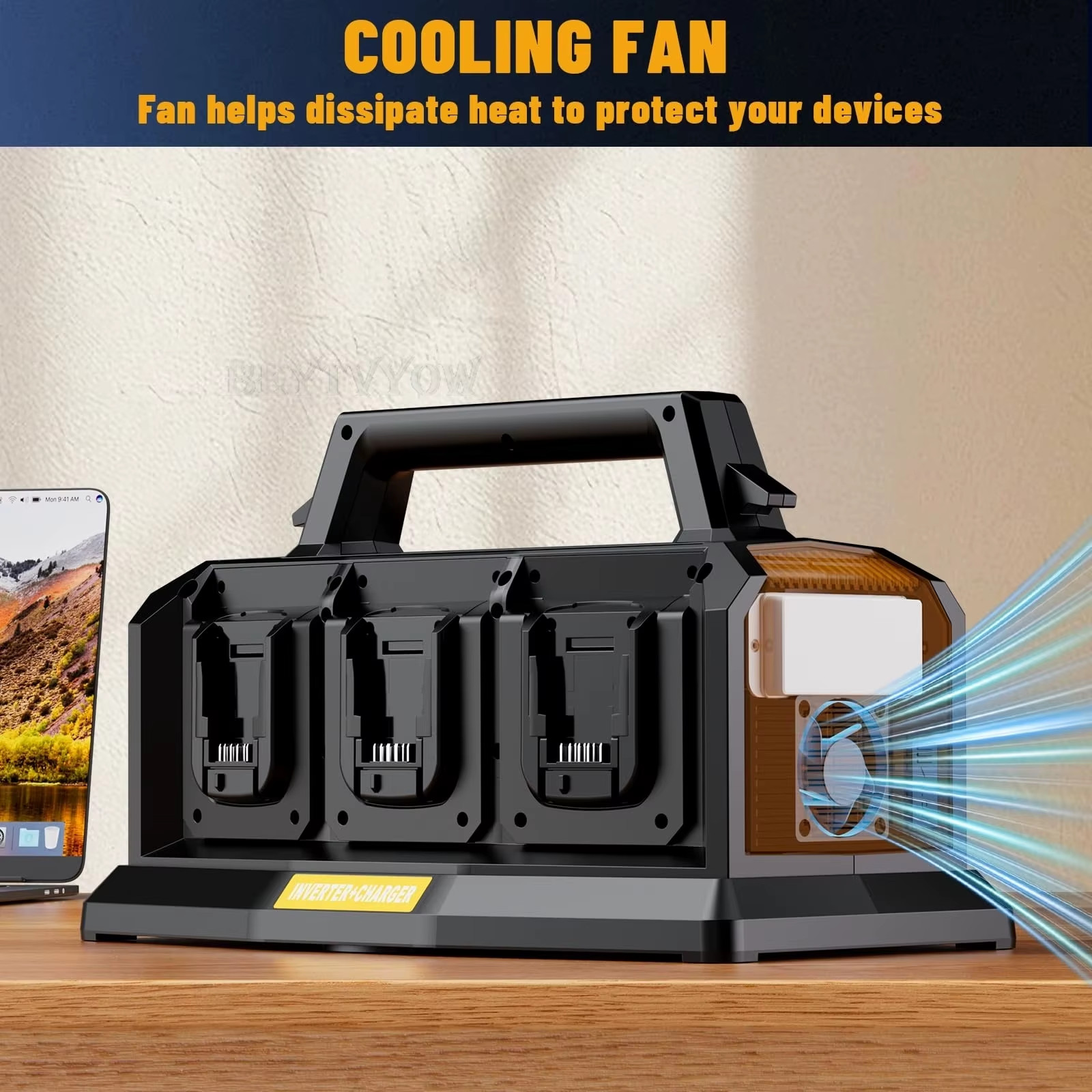 1000W Power Inverter 6A Battery Charger Compatible with Dewalt 20V Li-ion Batter