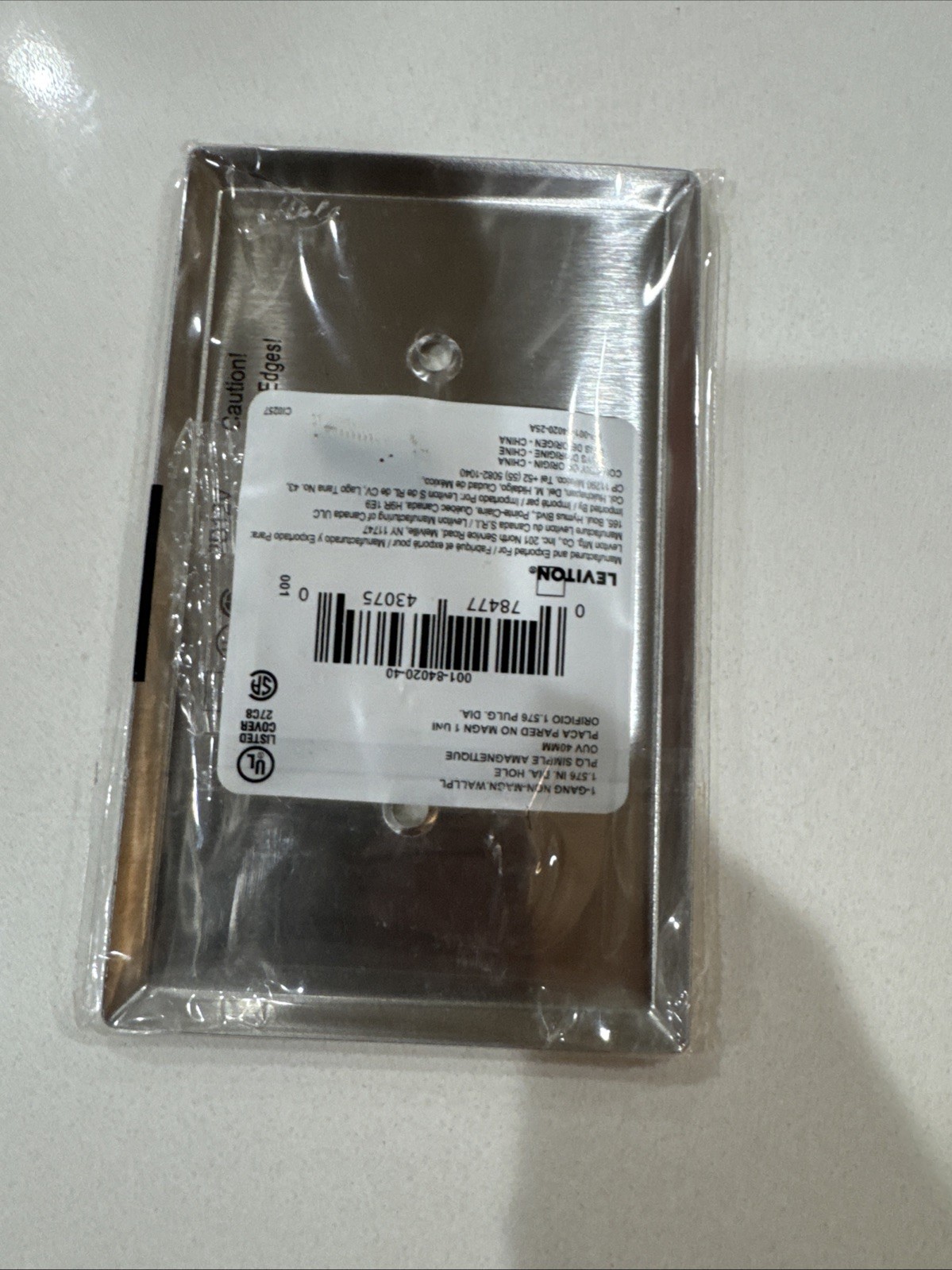 Leviton 84020-40 Stainless 1.60″ Receptacle Locking Outlet Cover Wall plate