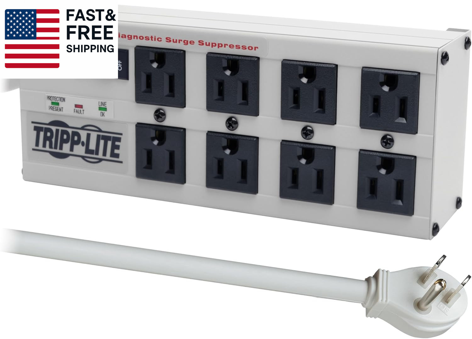 ISOBAR8ULTRA Isobar 8 Outlet Heavy Duty Power Strip Surge Protector, 3840 Joules