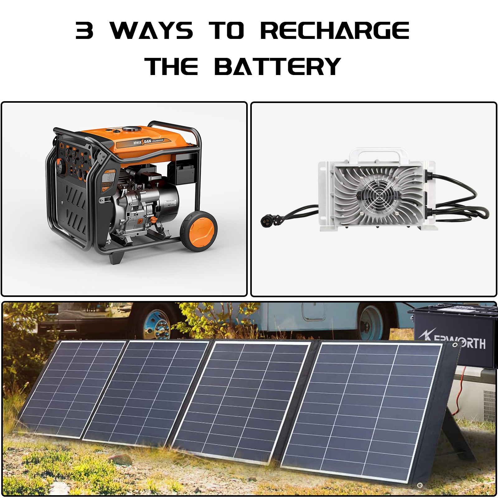 36V 105Ah Golf Cart LiFePO4 Lithium Battery 200A BMS A+Cells with 20A Charger