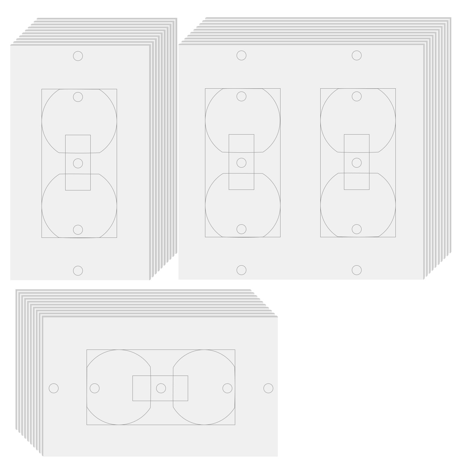 30 Pcs Electrical Outlet Insulation Pads,Draft Sealers,Foam Gasket for White