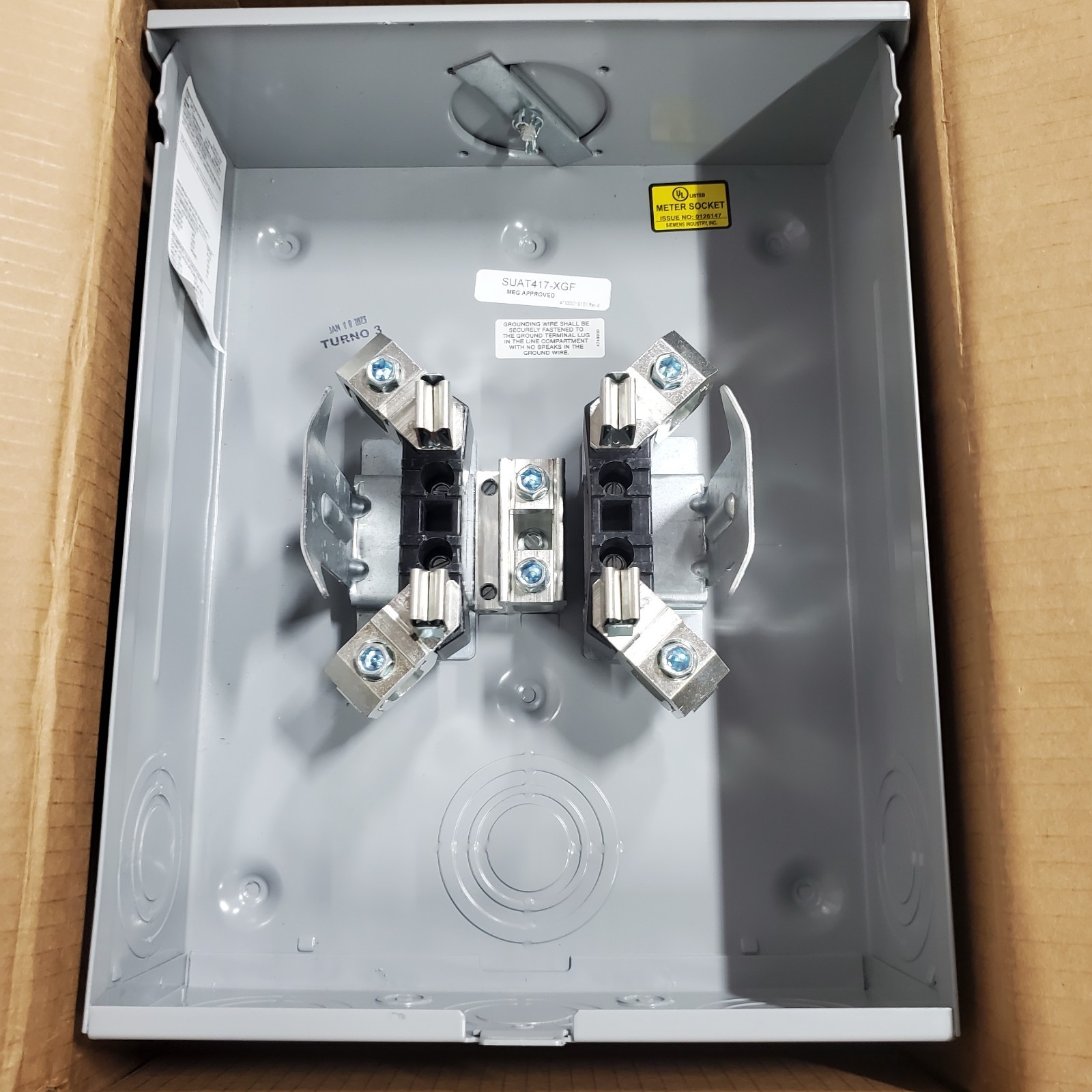 Siemens 200A 4Jaw No Bypass Overhead/Underground Ringless Meter Socket
