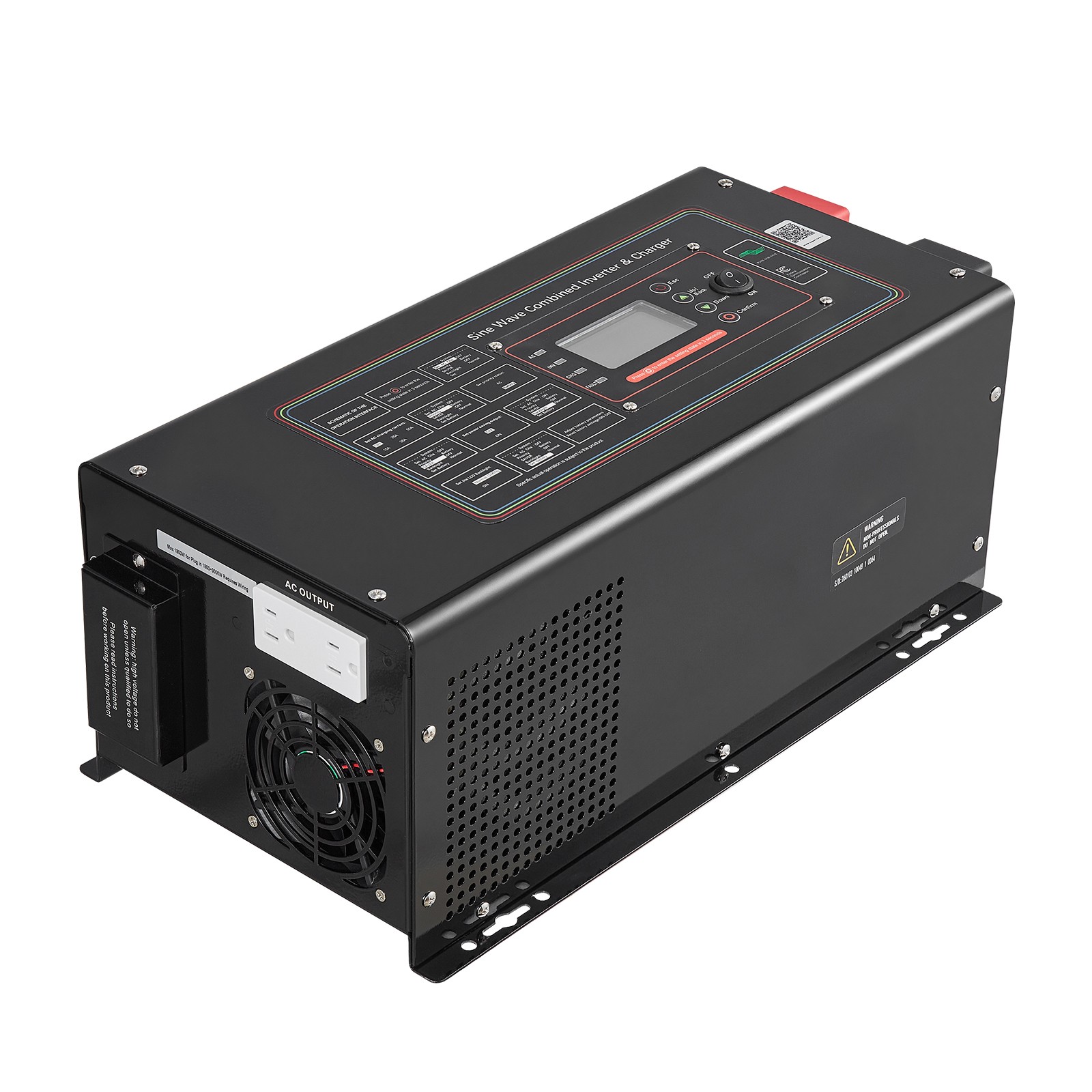 Uimoso Pure Sine Wave Inverter Charger 3000W DC 12V to AC 120V with LCD Display