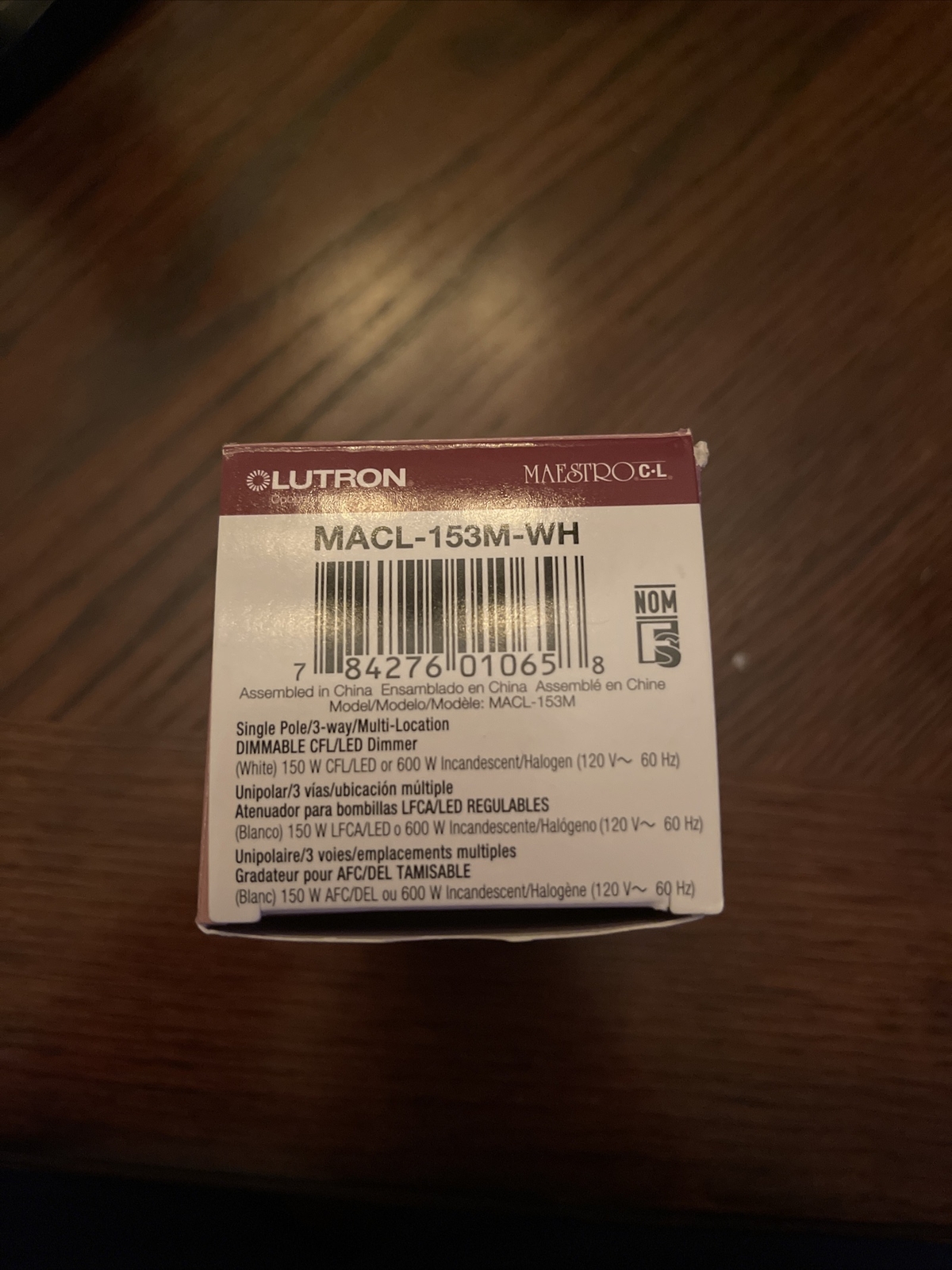 Lutron MACL-153MR-WH LED Single Pole Dimmer – White