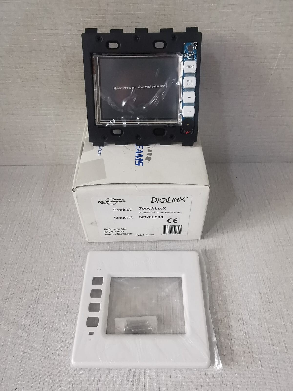 LOT 3 PCS NETSTREAMS NS-TL380 TOUCHLINX IP-BASED 3.8″ COLOR TOUCH-SCREEN