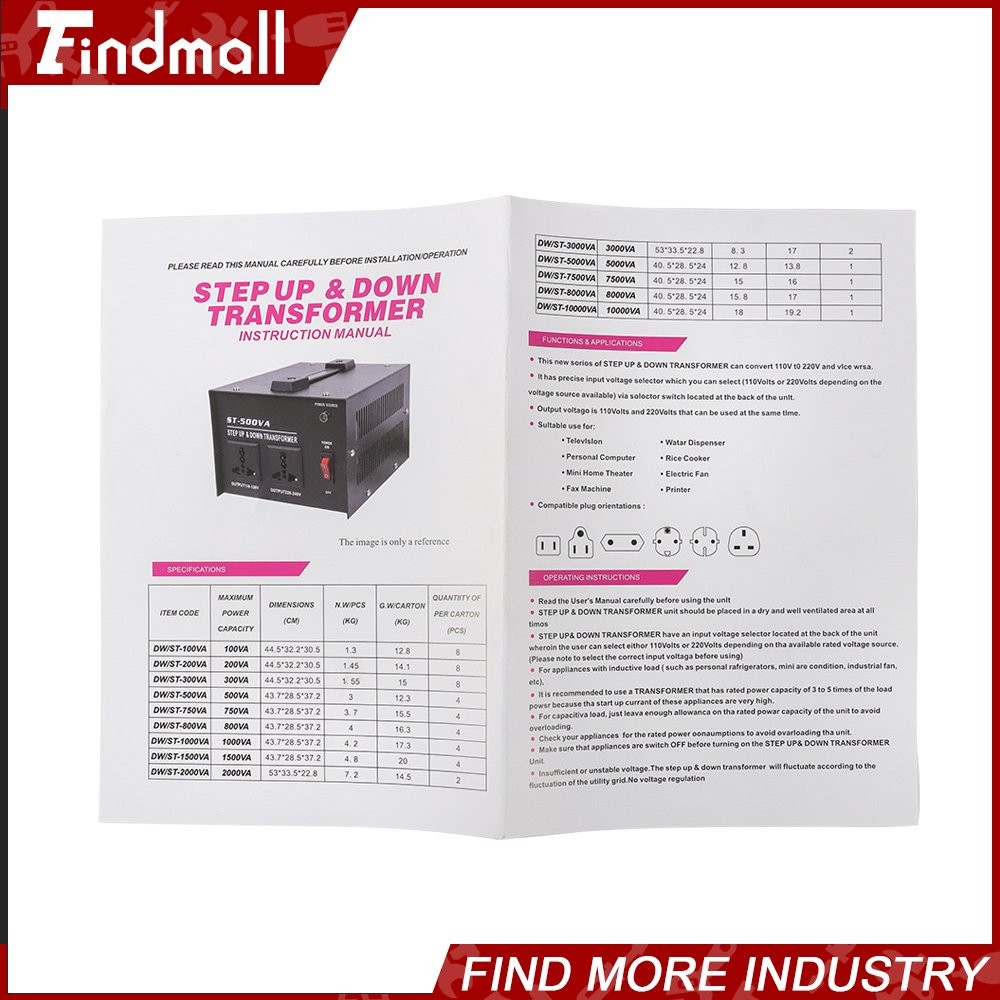3000W Voltage Converter Transformer Step Up/Down 110V-120V to/From 220-240V