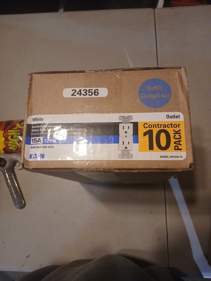5- 10 Packs 15 Amp Standard Duplex Receptacle TR270W-10 White
