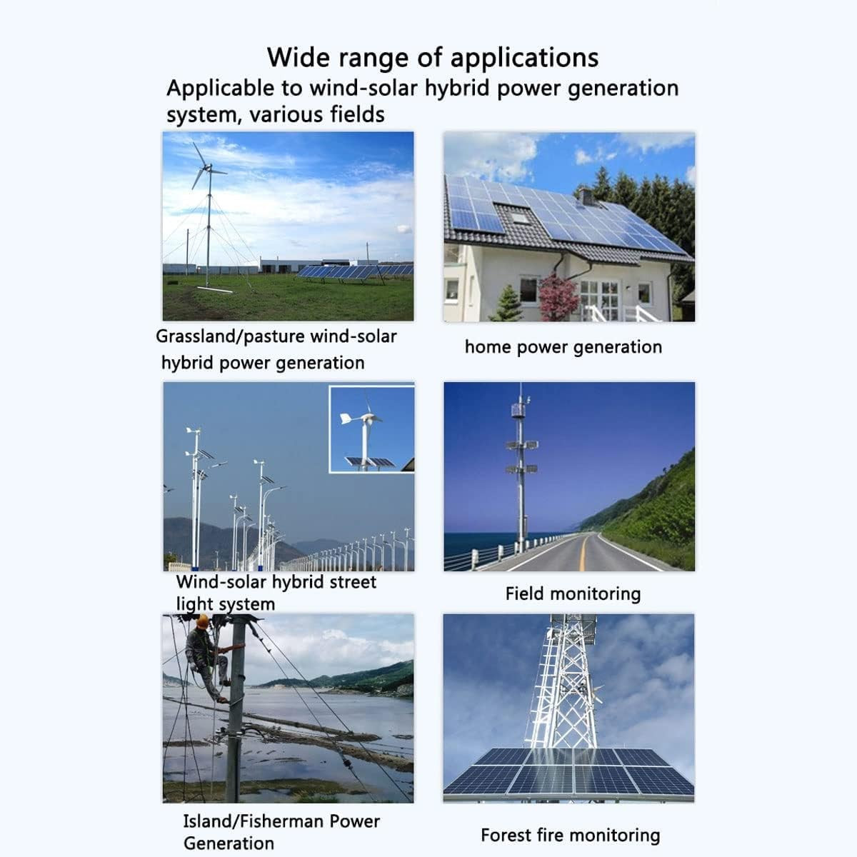 Wind Solar Hybrid Charge Controller with LCD Display 3000W,24V/48V Automatic Win