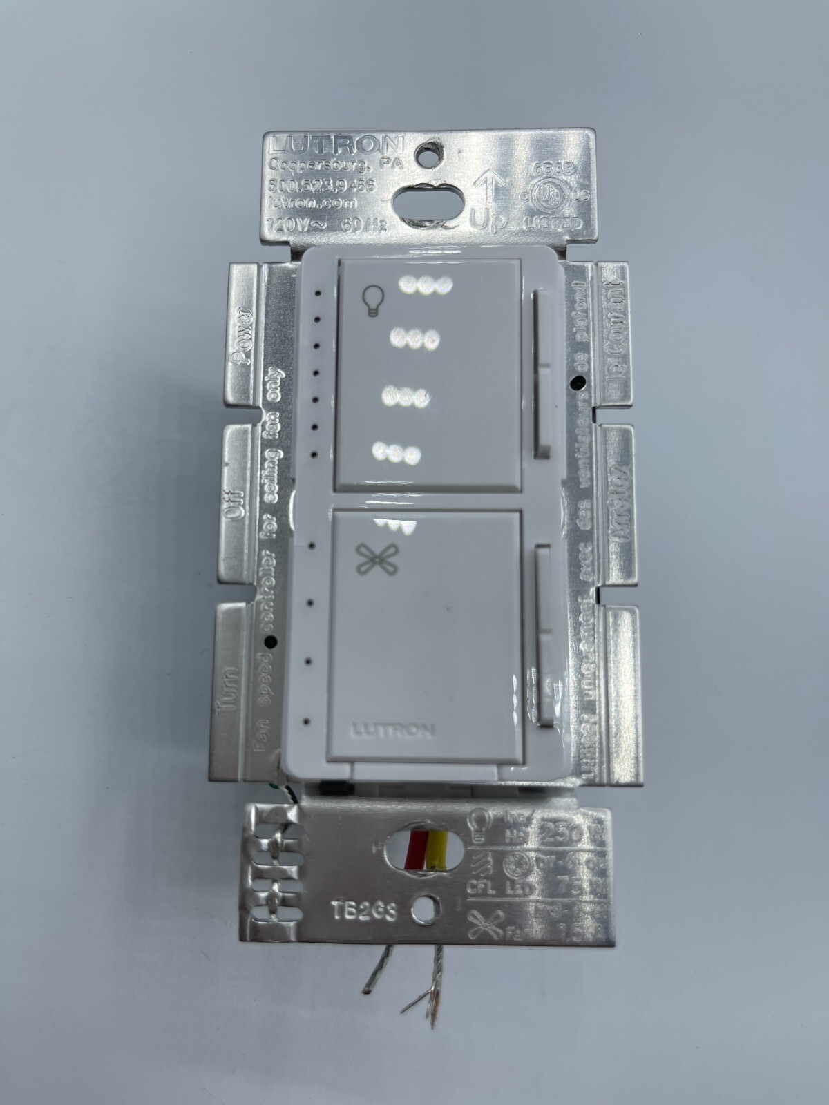 Lutron Maestro Fan Control & Light Dimmer LED Single Pole MACL-LFQH-WH *OPEN BOX