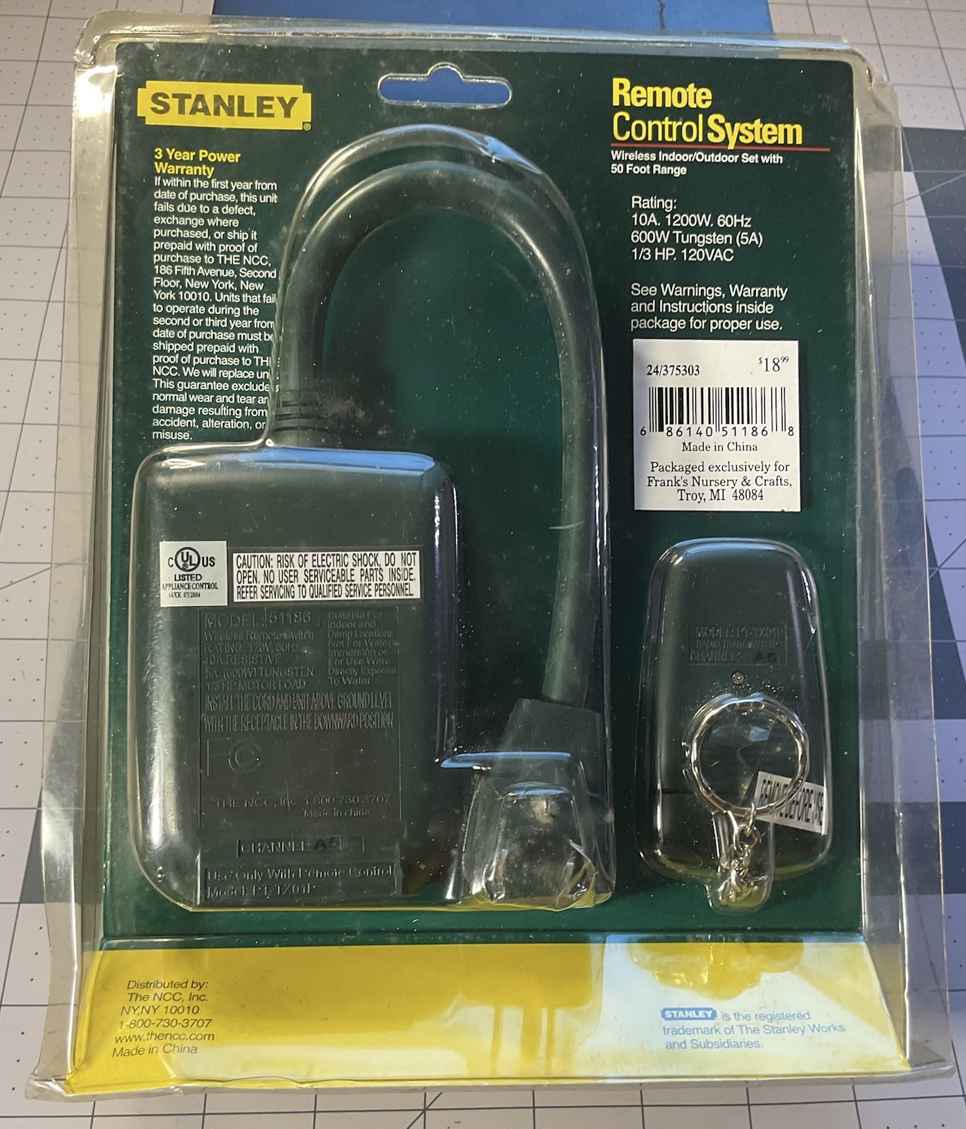 Stanley Remote Control Power supply System Wireless Indoor/Outdoor w/50 ft range