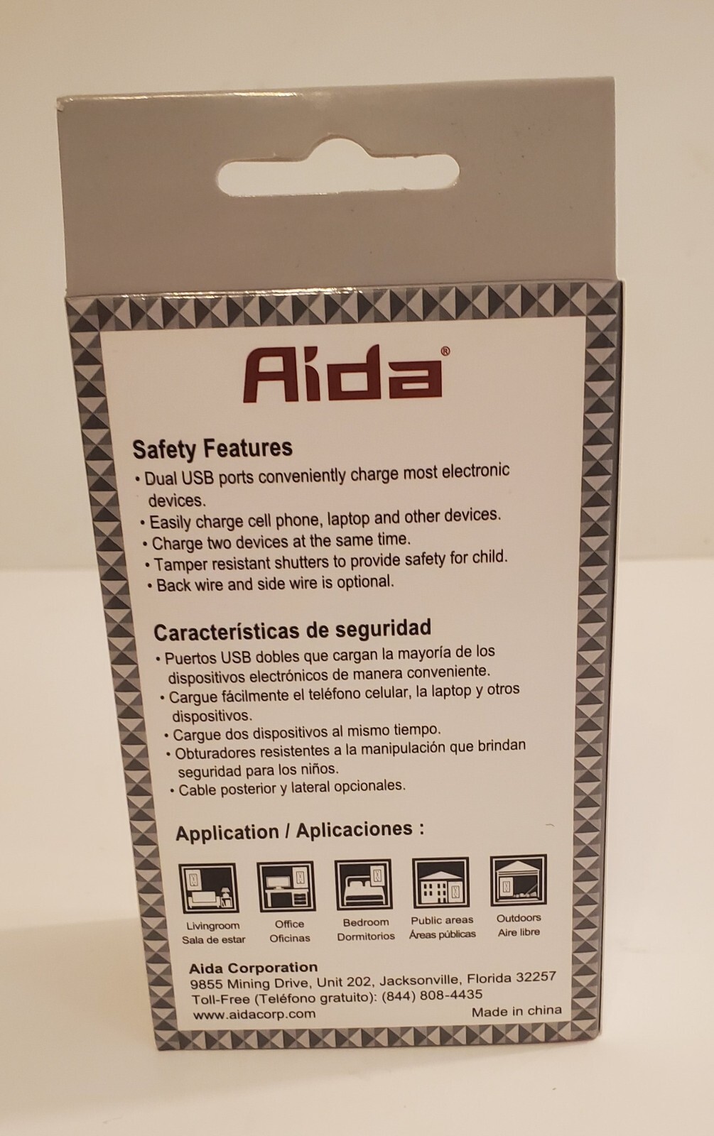 AIDA 4.2 A USB Wall Outlet 15 Amp Duplex Tamper Resistant Receptacle High Speed