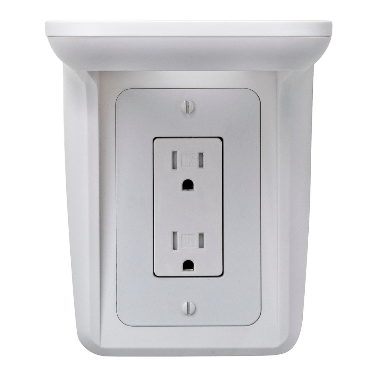 Knox Gear Multipurpose Outlet Wall Shelf Built-in Cable Management (White)