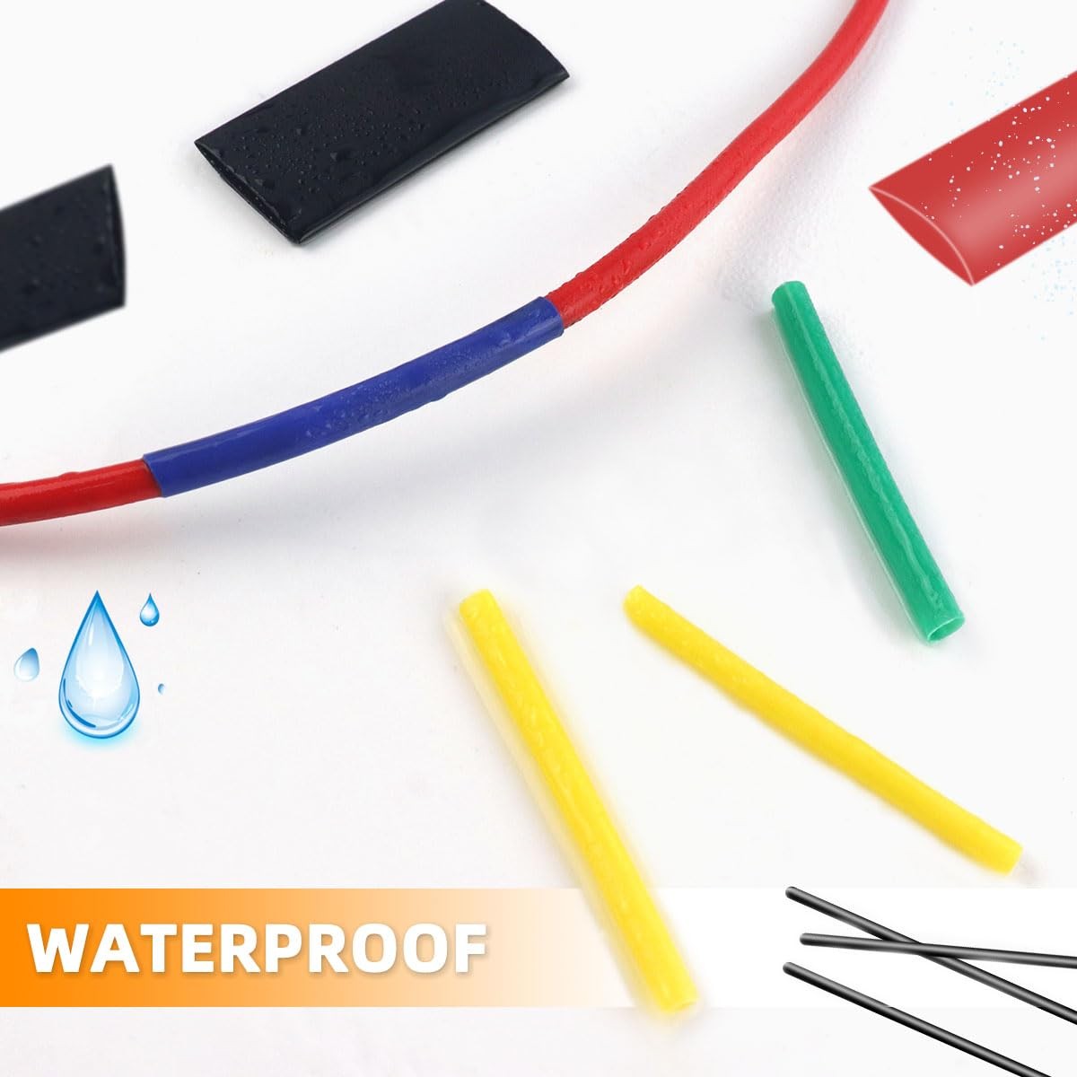 560 Pcs Heat Shrink Tubing Kit Marine Grade Wrap 2:1 Ratio…
