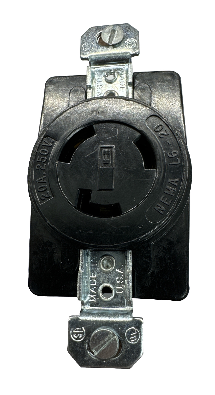 20 Amp 250 Volt NEMA L6-20R Replacement Industrial Locking Outlet 20A Made inUSA