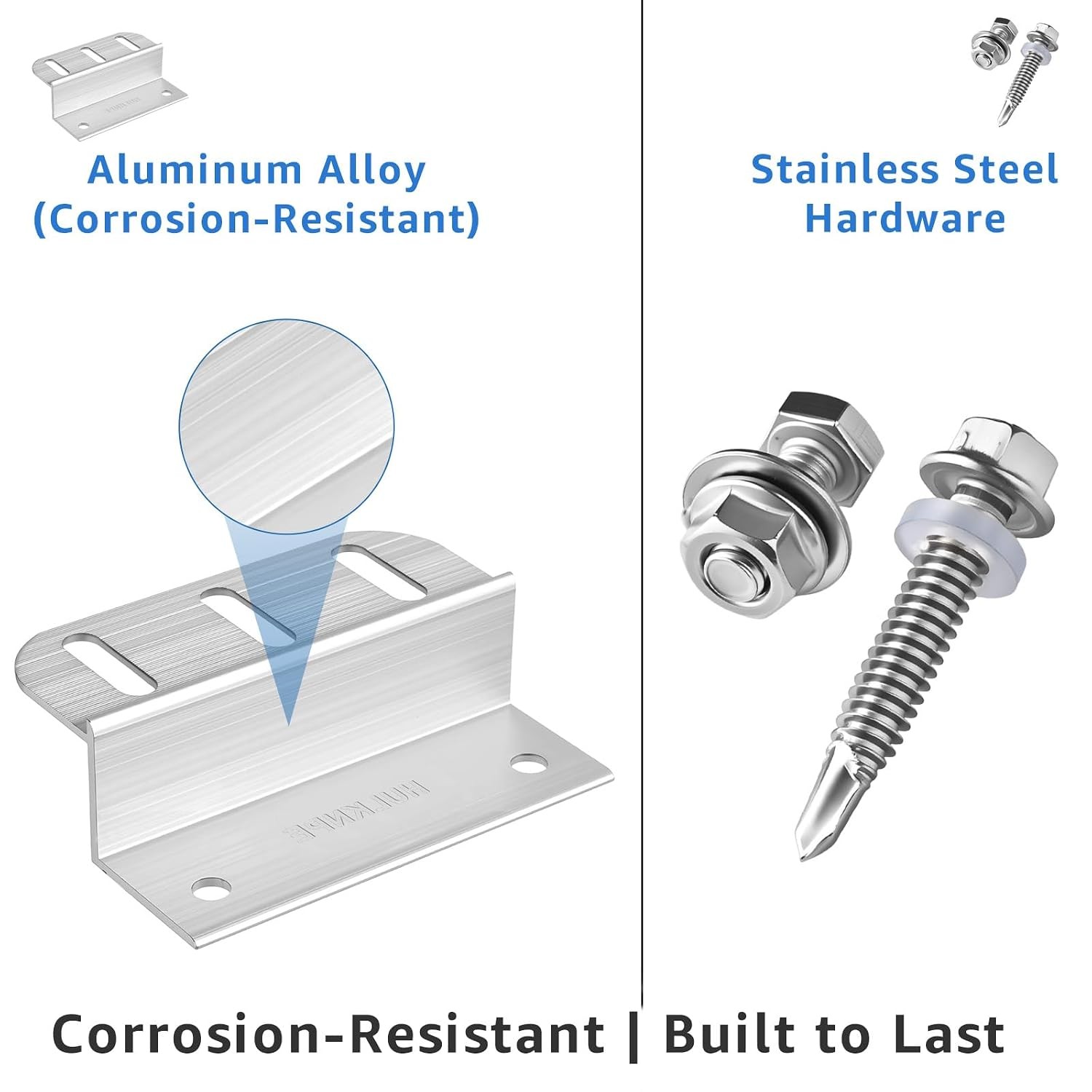 Heavy Duty Corrosion Resistant Solar Panel Mounting Brackets 16 Pack Kit