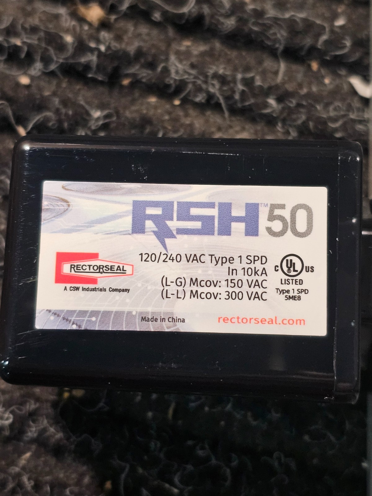 Rectorseal 96419 RSH 50db Single Phase Surge Protective Device 60 Amp Non Fused