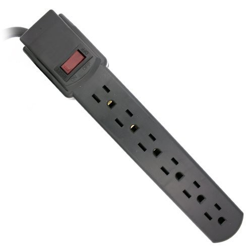 1 Feet 6 Outlets Built-in Safety Circuit Breaker Angle Plug AC Wall Power Str…