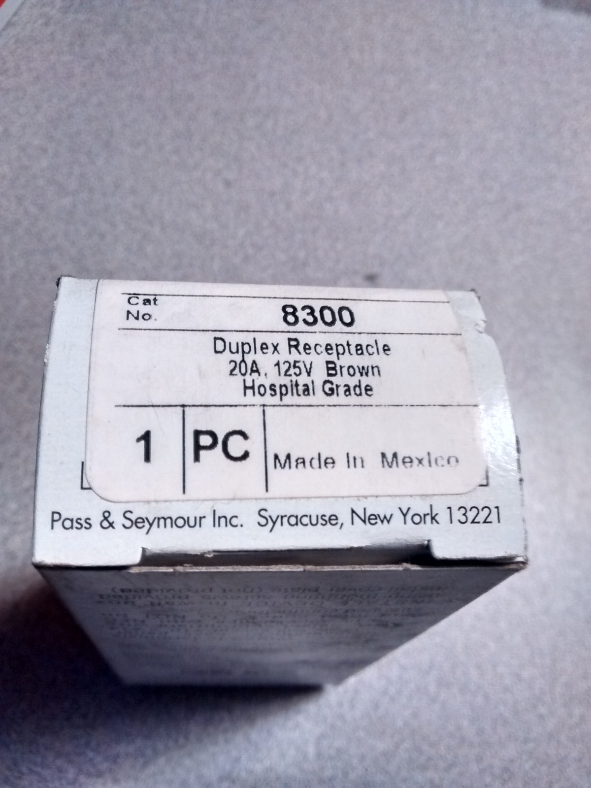 Pass Seymour Legrand Heavy-Duty Hospital Grade Receptacle Brown Back & Side wire