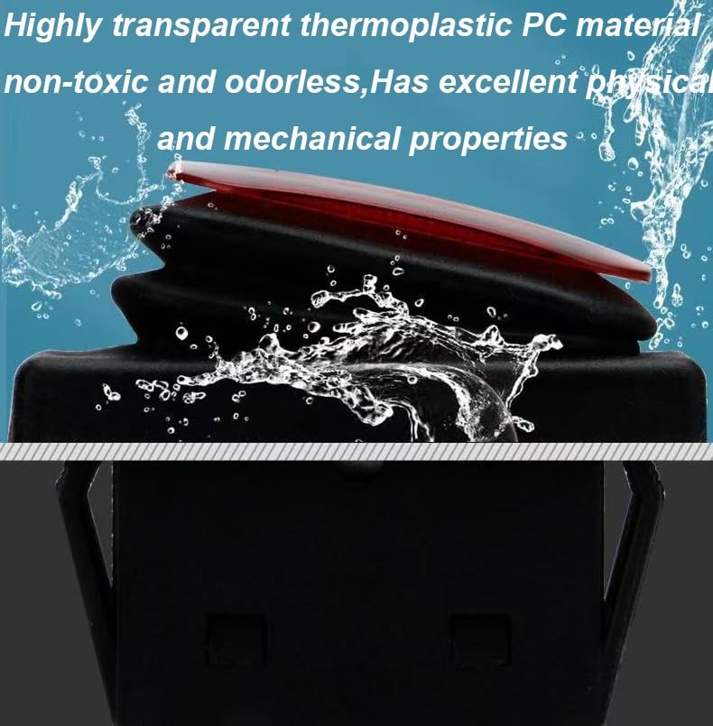 Ghsretore Pack of 2 30A Power Switch 125V/250V AC Boat Rocker Black