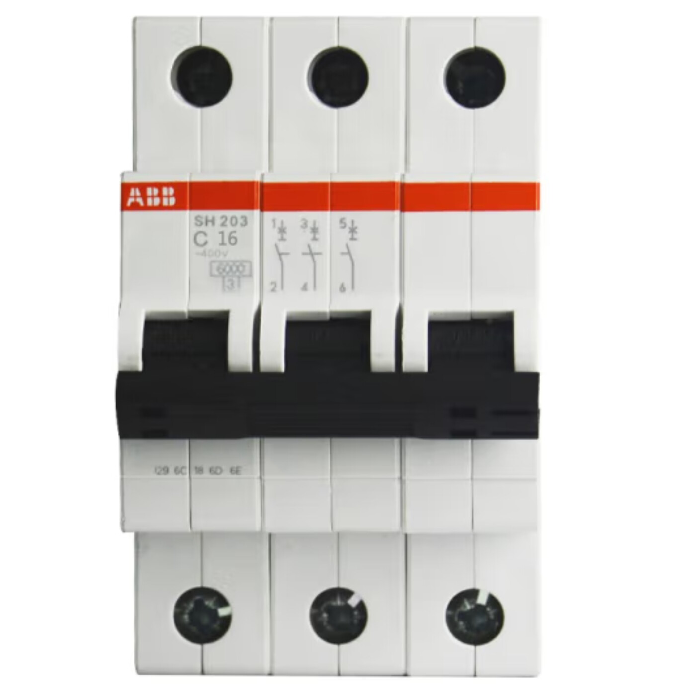 ABB Miniature Circuit Breaker 3 pole 3P C Type 16 20 25 32 40 50 63 Amp 6KA MCB