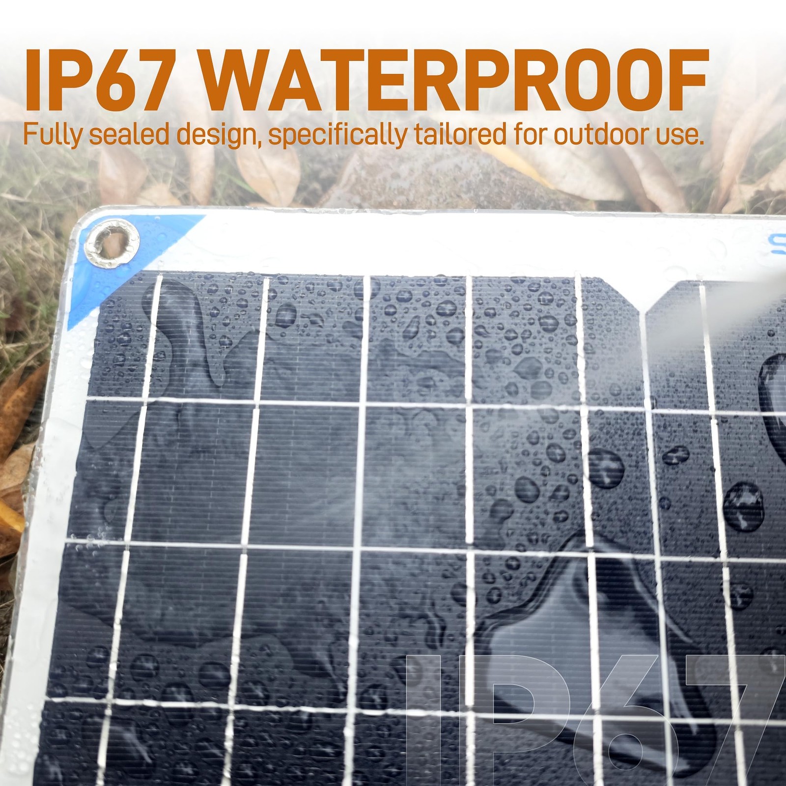 10W Solar Battery Charger Maintainer 12V Waterproof Solar Panel Trickle Charger