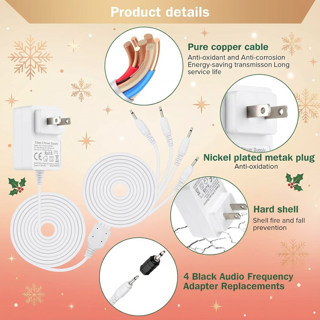 3V AC/DC Adapter For Department 56 Building and Accessory Lighting System