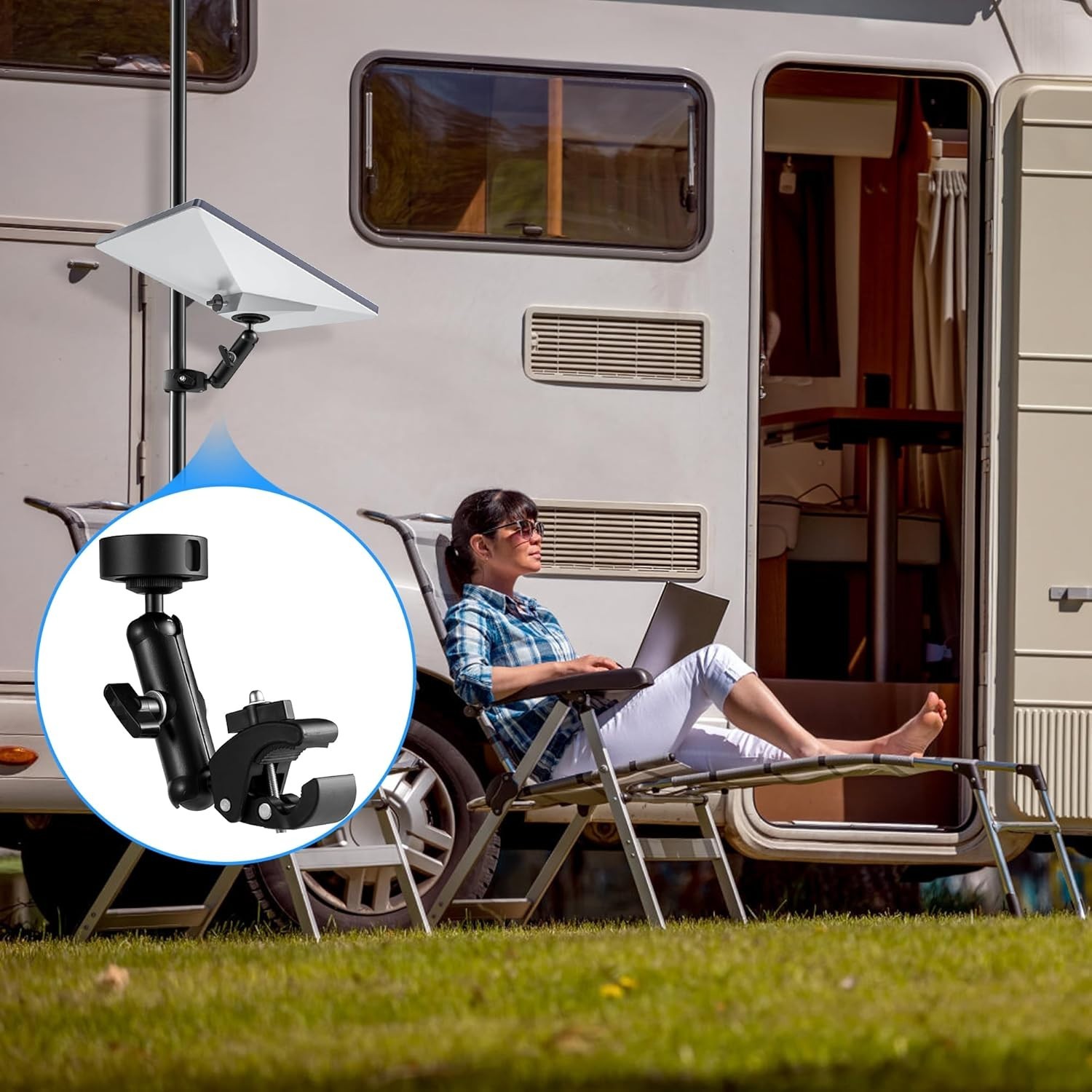 Soporte de sujeción y adaptador de tubo 2 en 1 para Starlink Mini (2024–2026), d