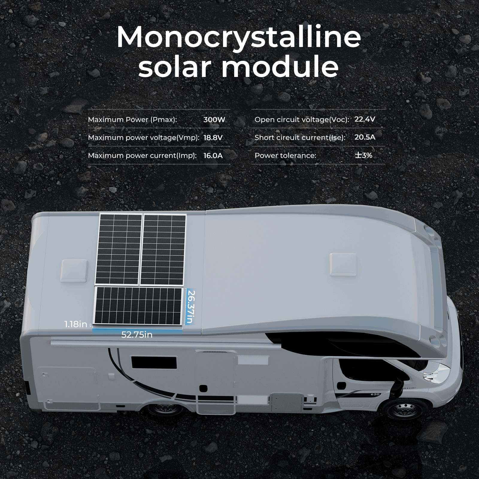 300W 600W 900W Mono Solar Panel 12V24V Charger Off-Grid Battery Power RV Boat PV