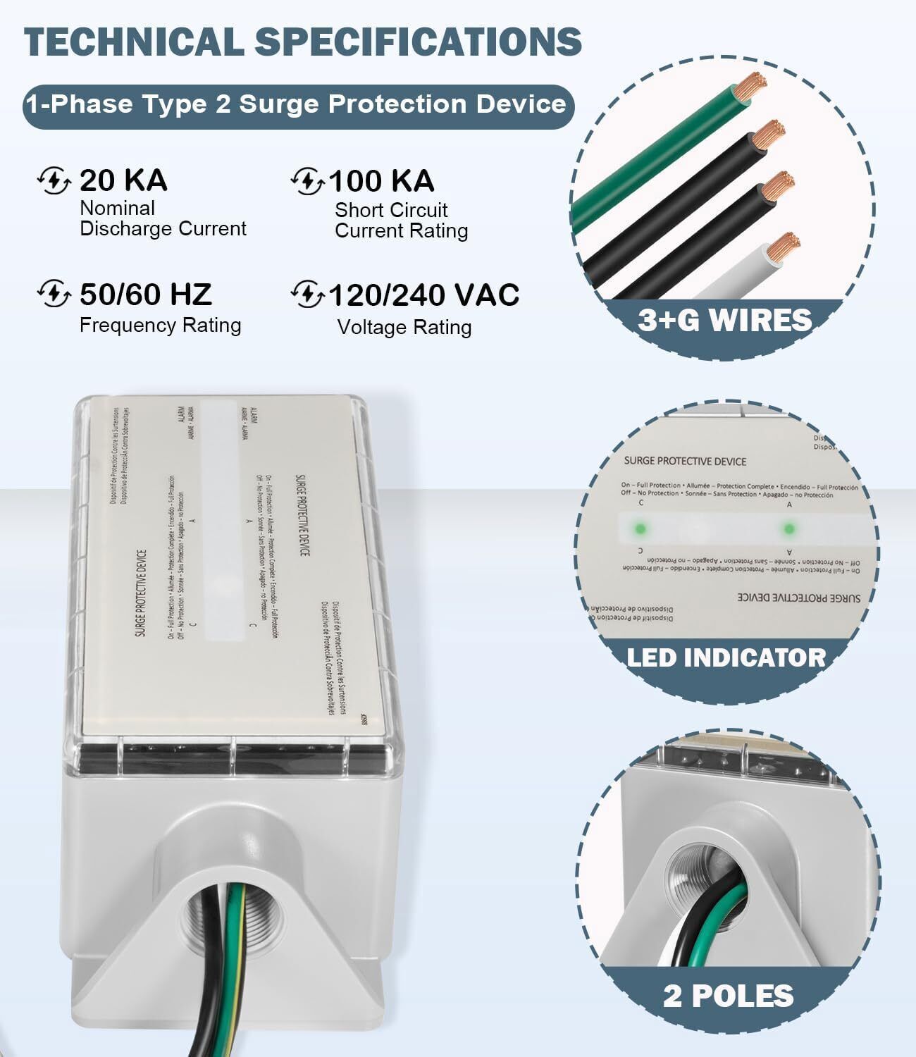 for Siemens FS100 Protector FS100 Whole House Surge Protection Device Rated