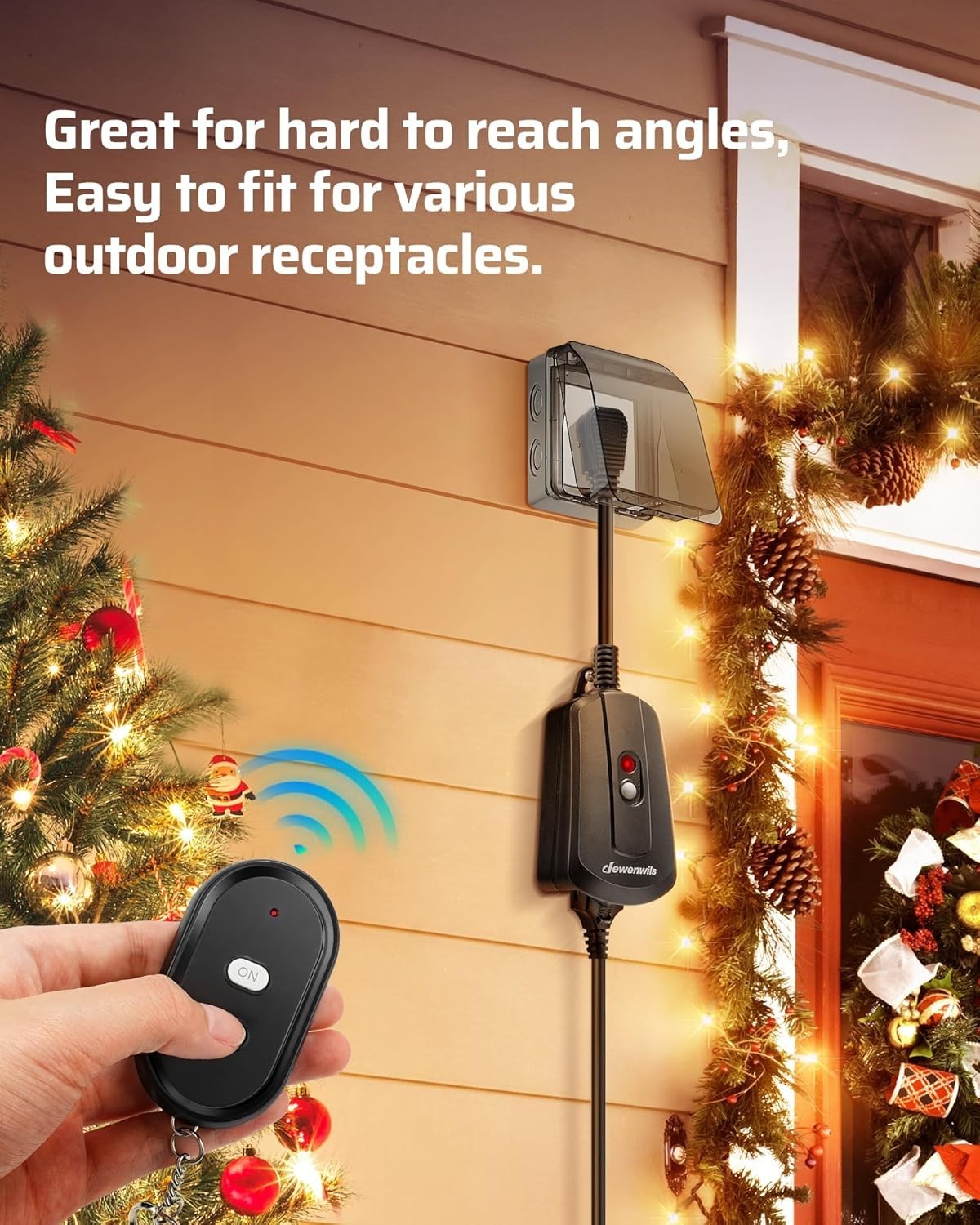 Outdoor Wireless Remote Control Outlet, 15 amp Heavy Duty Weatherproof Remote…