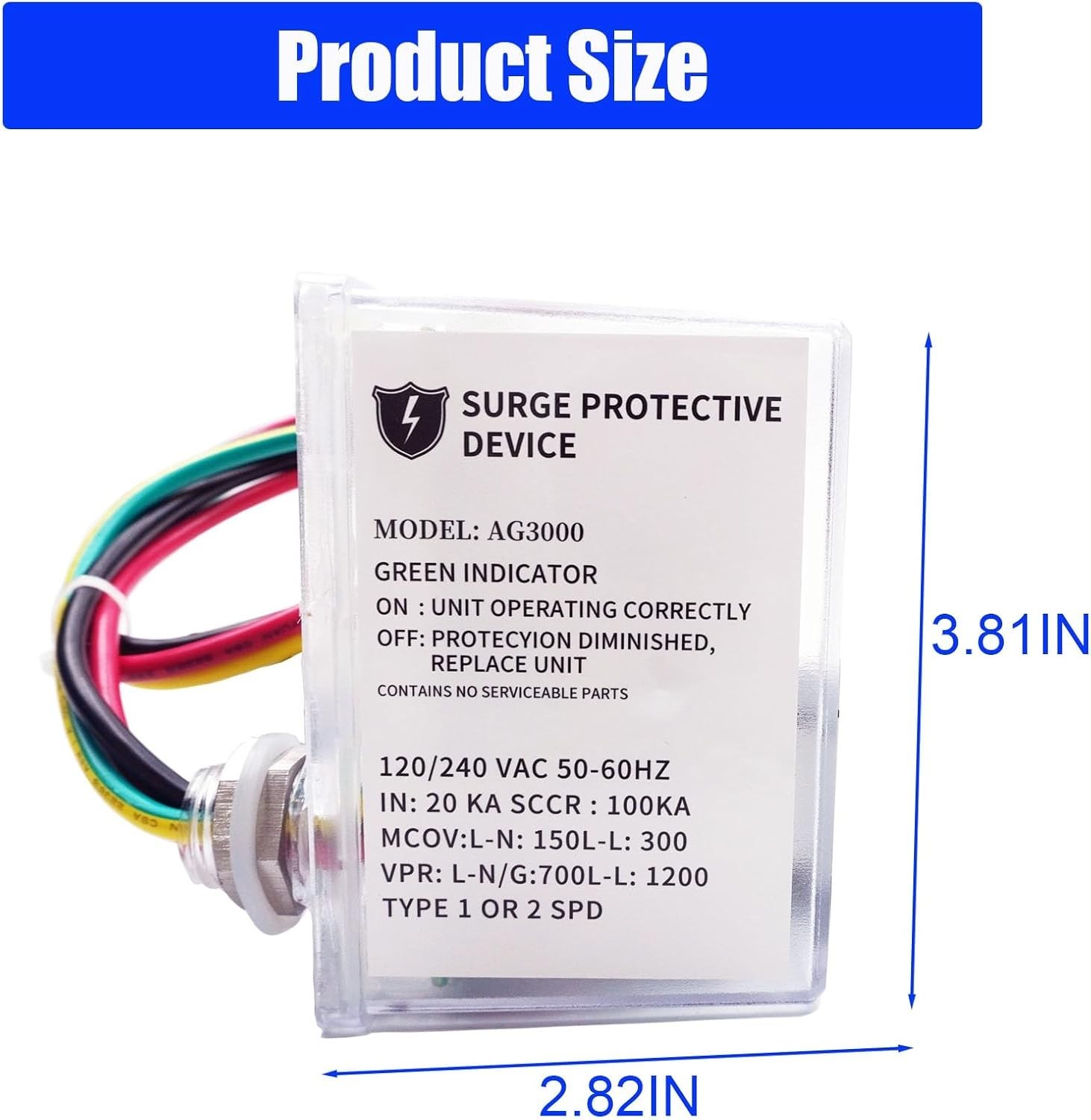 120/240V HVAC Surge Protector with TPMOV Technology for Mini Splits