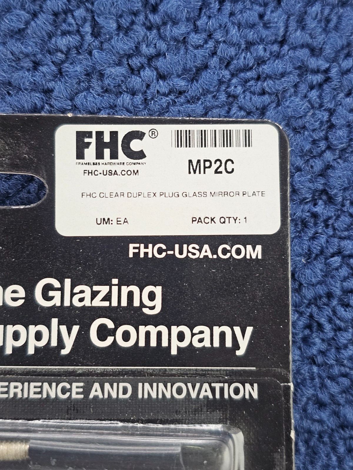 FHC MP2C: Clear Duplex Plug Glass Mirror Plate