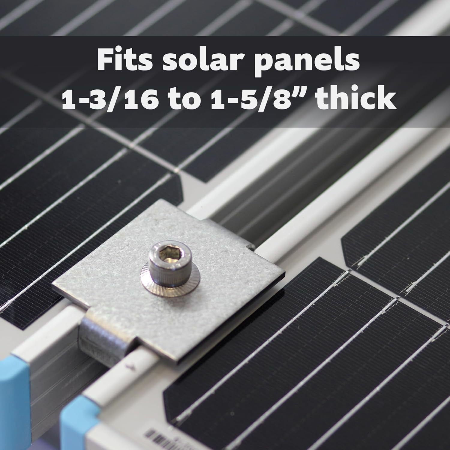 SPMC158-5PK Solar Panel Mid Clamps for 1-5/8 in. Steel Strut Channel, Solar…