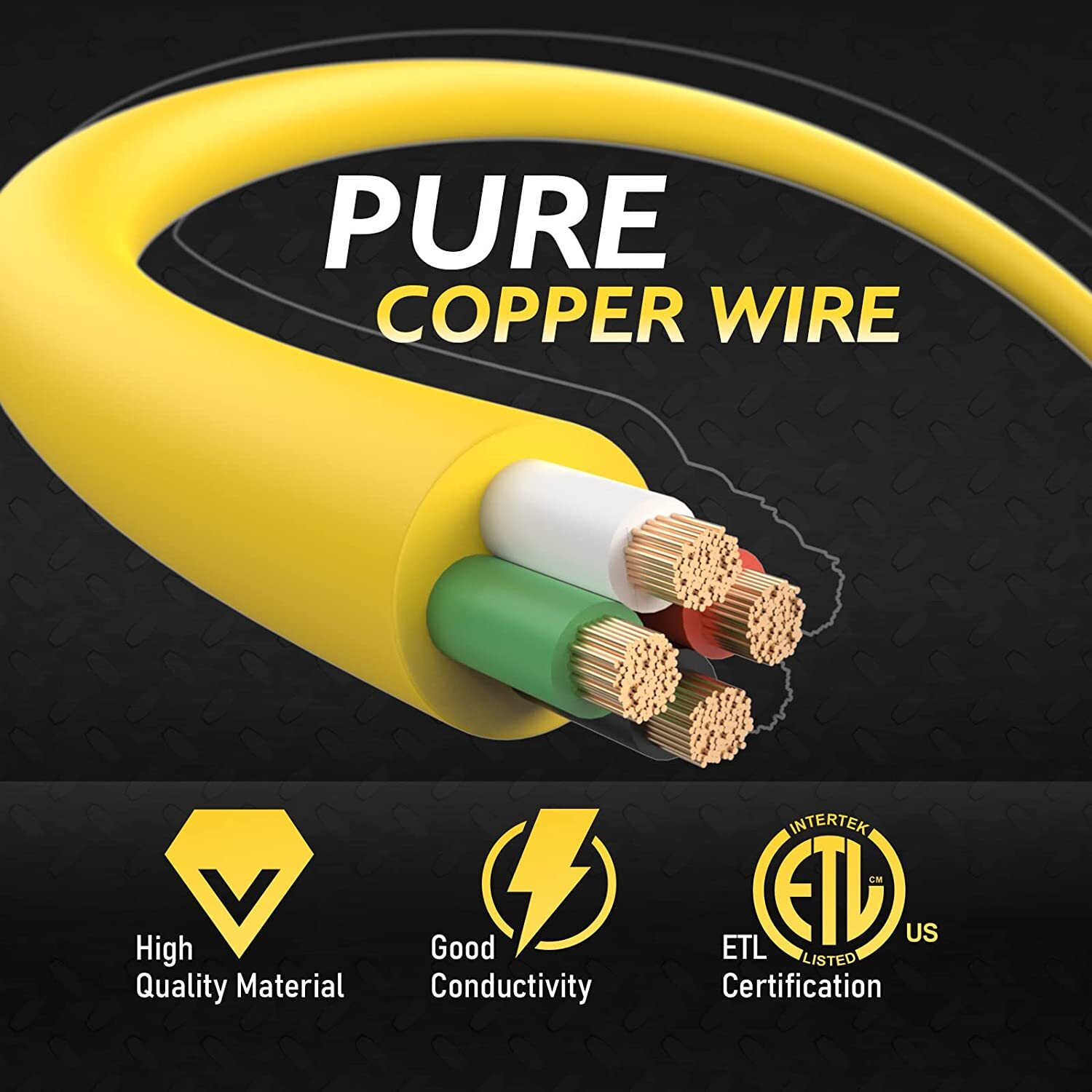 30 to 15 Amp Generator Adapter Cord/ Outlet L14-30P/Four 5-20R Splitter,1.5 FT