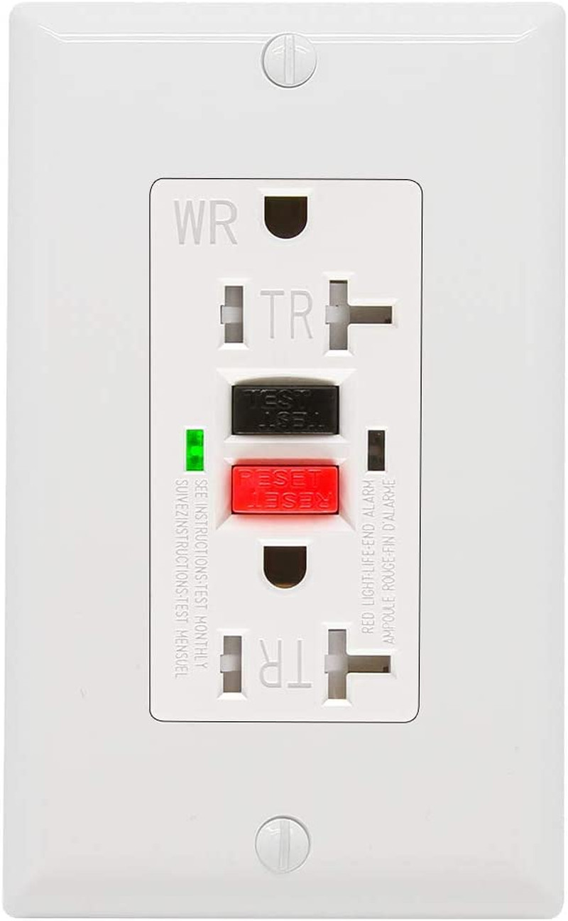 GFCI Outlet 20 Amp, UL Listed, Self-Test GFI Receptacles, Tamperresis