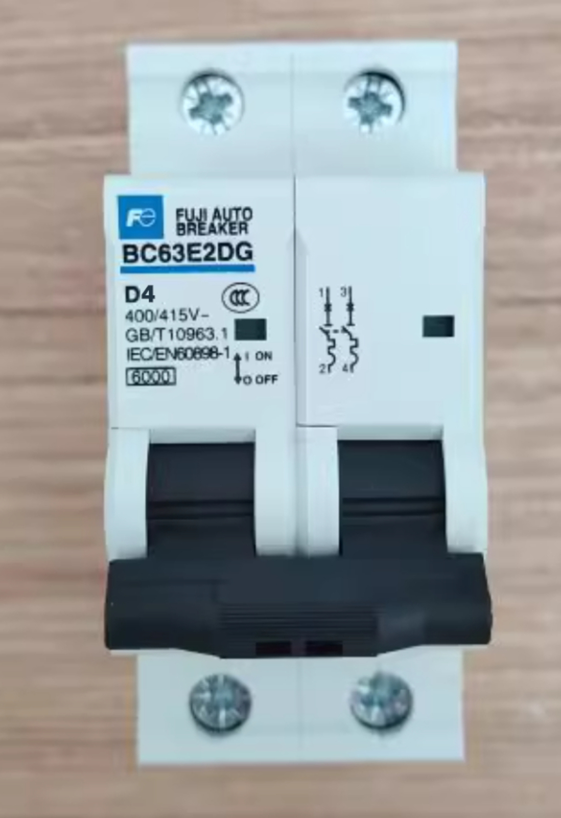 Fuji Electric Miniature Circuit Breaker MCB BC63E2DG-2P D4 4A