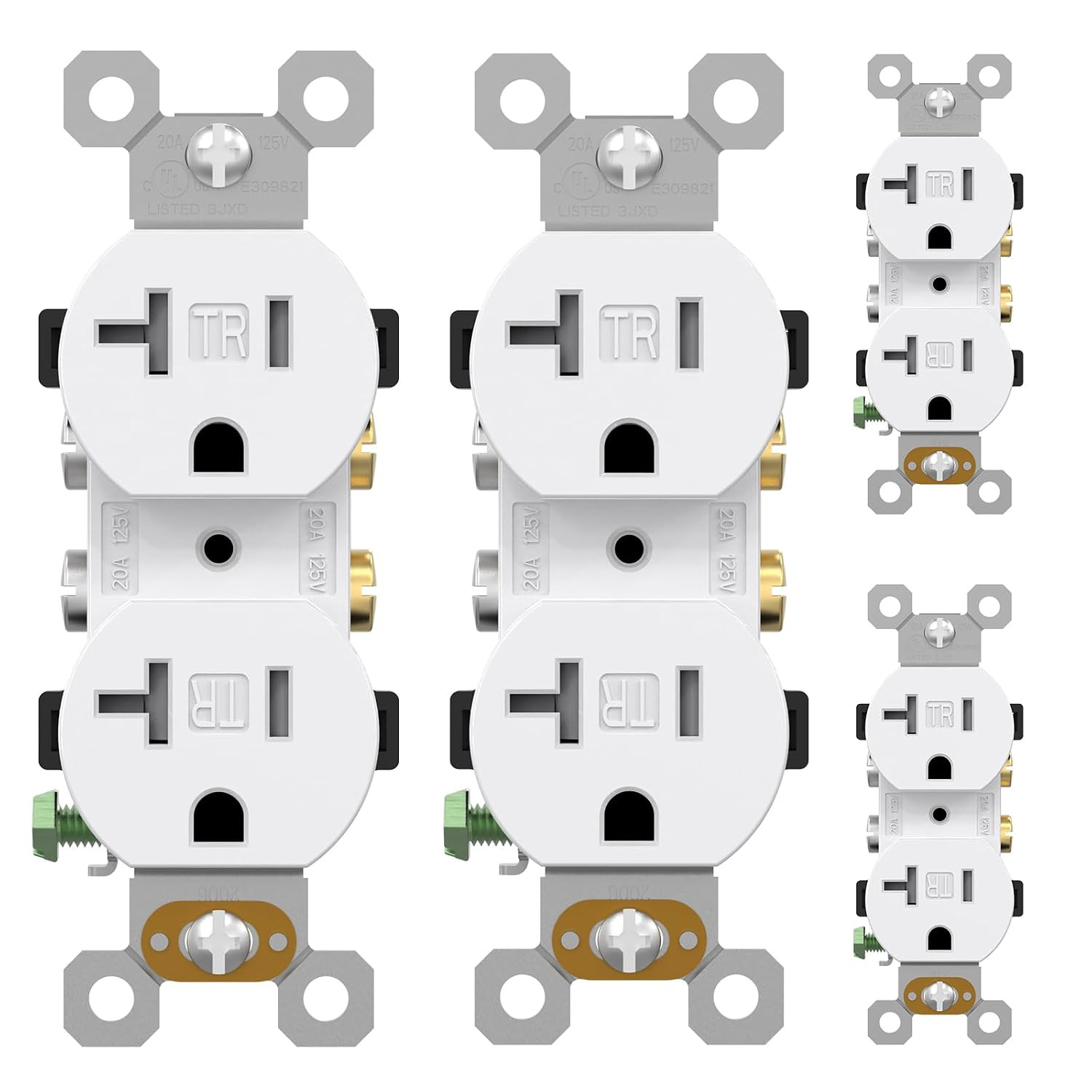 20 Amp Outlets Duplex Electrical Receptacle Outlets,Tamper Resistant,Heavy-Duty