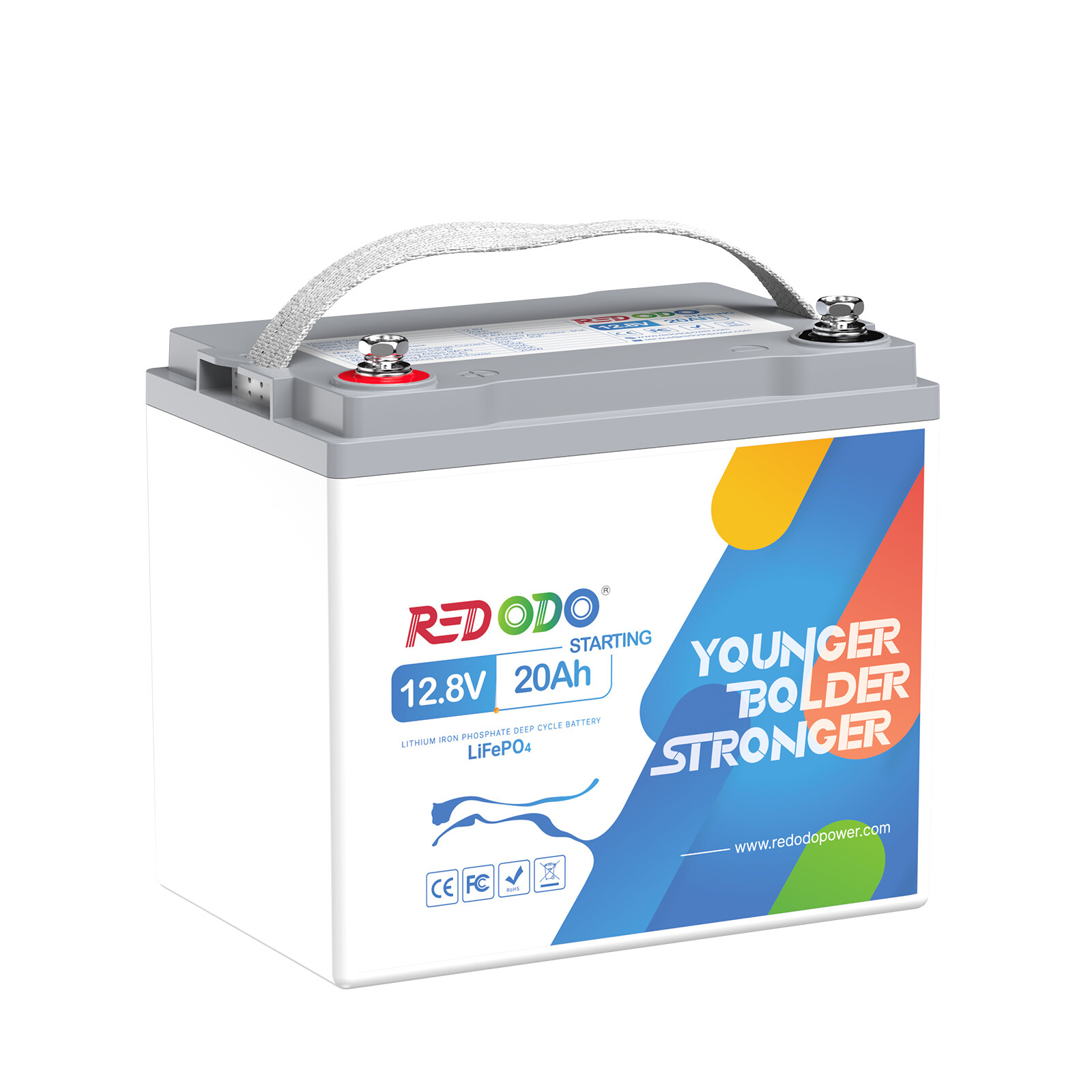 Redodo 12V 20Ah LiFePO4 Battery Cranking Marine Battery 650CCA IP67 Waterproof
