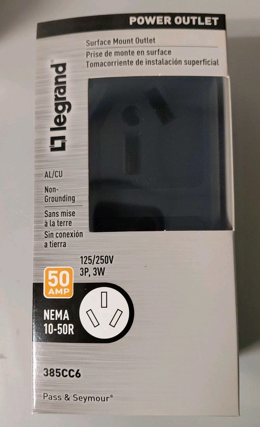 Lot Of 6 Legrand Surface Mount Outlets NEMA 10-50R