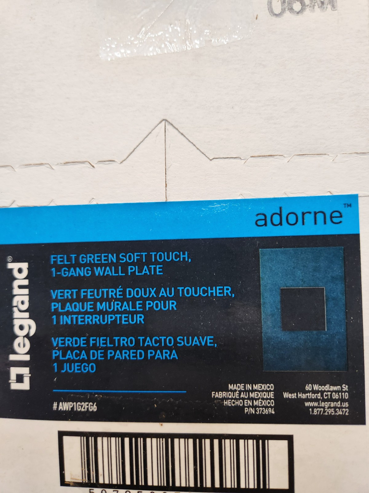 6 Pack Legrand Adorne Felt Green Soft Touch 1-Gang Wall Plate New