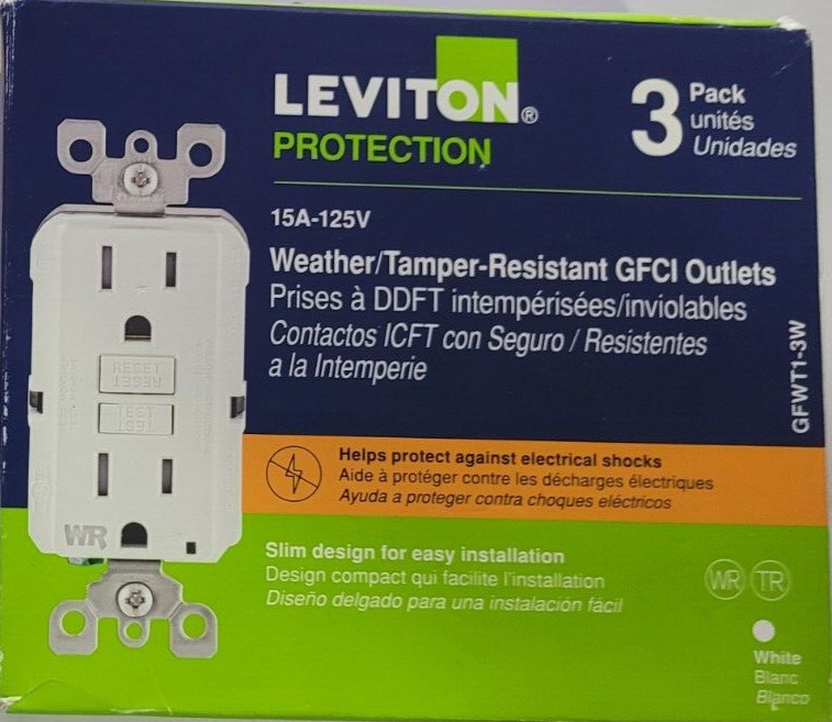Leviton 15 Amp 125-Volt Self-Test Tamper Resistant/Weather Resistant GFCI Duple