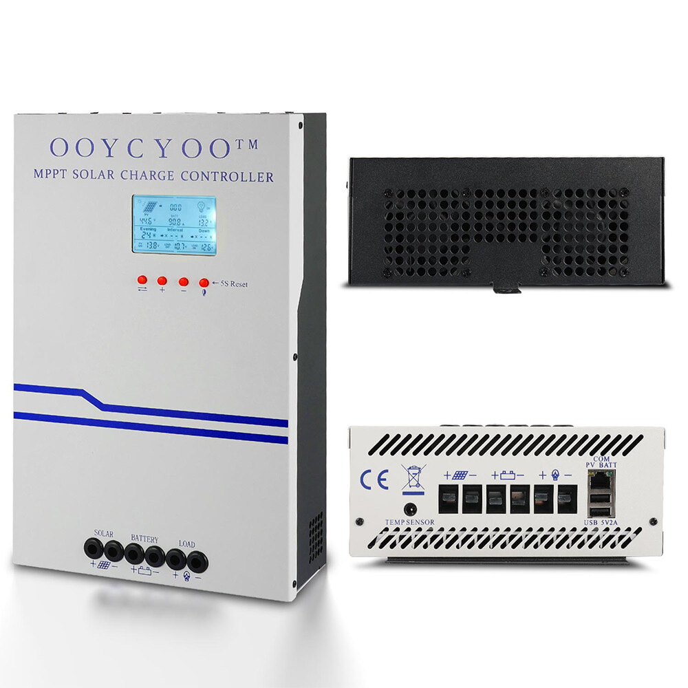 100A MPPT Solar Charge Controller 12V/24V 36V 48V Auto PV 150V MAX 5000W USB F4