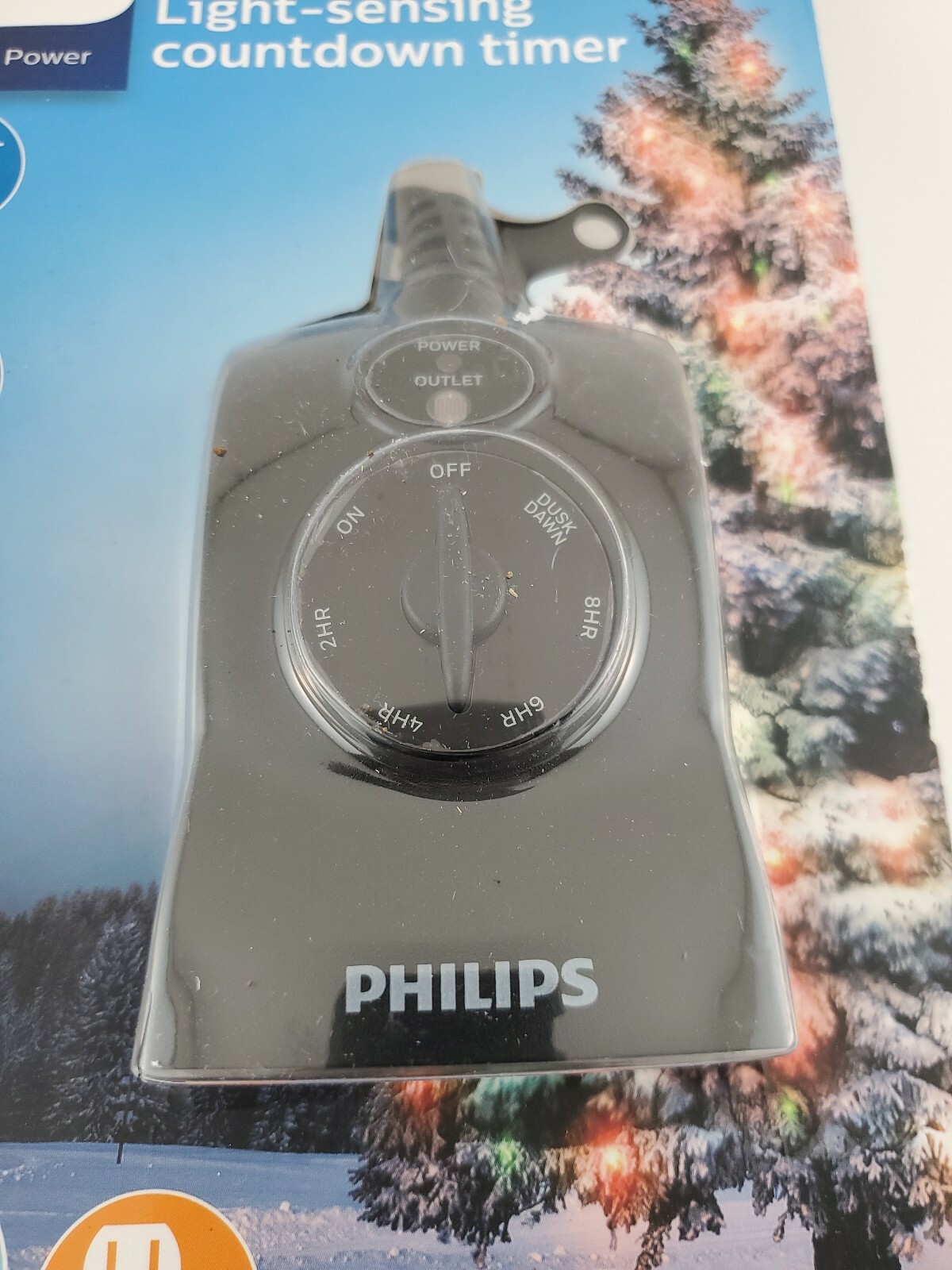 Philips Dusk/Dawn 8/6/4/2hr Countdown Timer Outdoor 2 Outlet Grounded Open Box