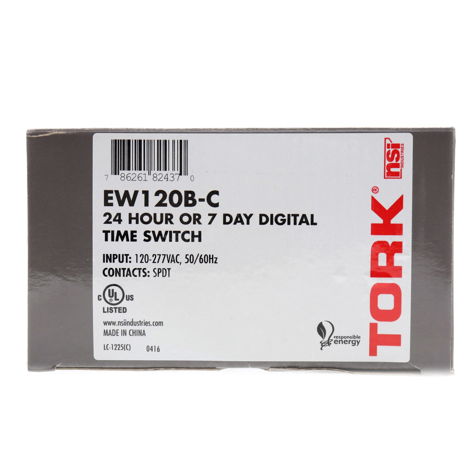 TORK NSI EW120B-C DIGITAL TIME SWITCH, 24-HOUR OR 7-DAY, WEATHERPROOF, SPDT