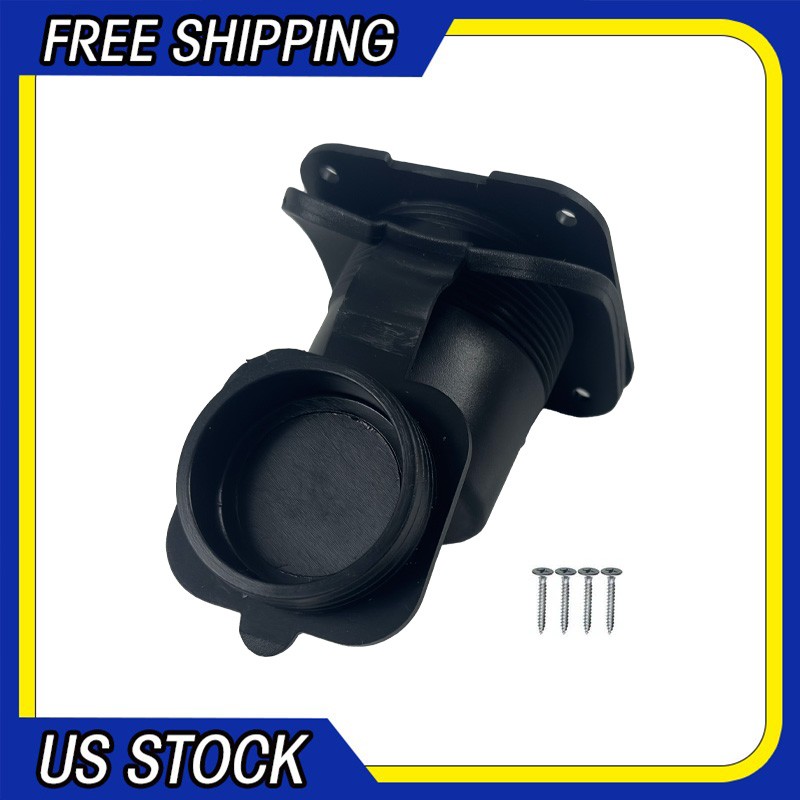 125V 15A Shore Power Inlet Port Plug NEMA 5-15P Male Receptacle RV Flanged Inlet