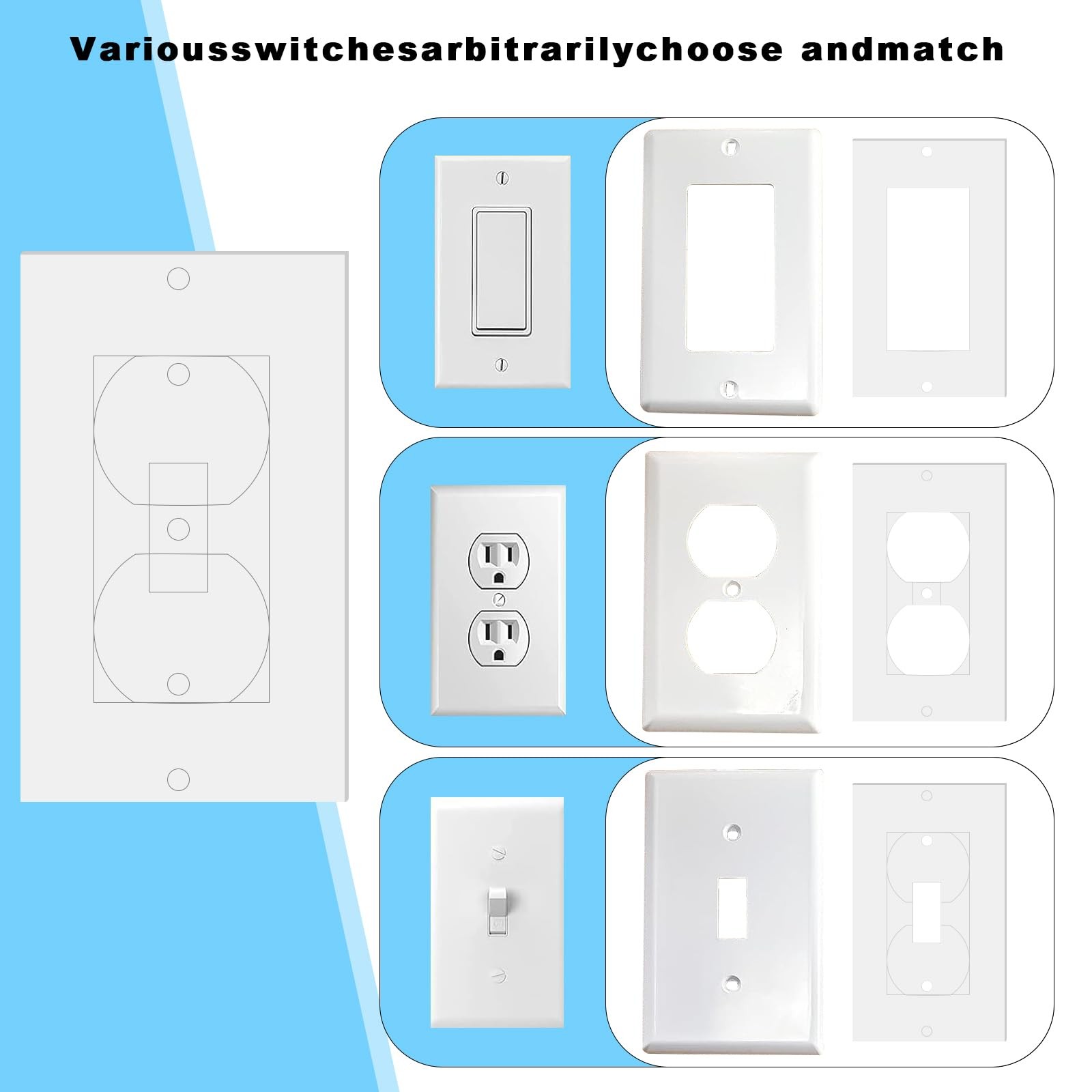 30 Pcs Electrical Outlet Insulation Pads,Draft Sealers,Foam Gasket for White