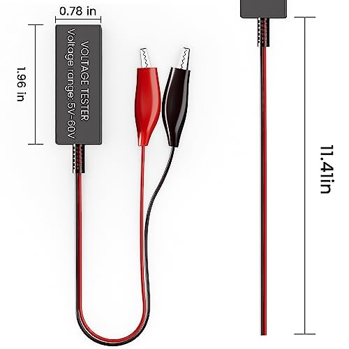 5V-60V Battery Voltage Tester with LCD for Car RV Marine Solar | 5V-60V Wide
