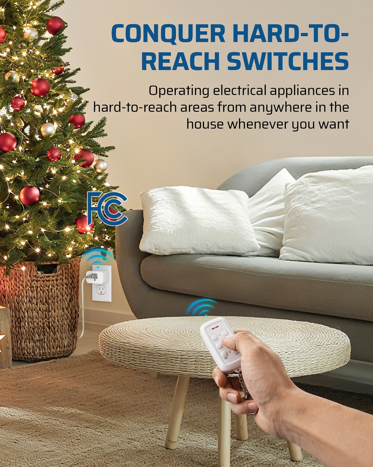 DEWENWILS Indoor Remote Control Outlet, Wireless Remote Outlets Switch,FCC List