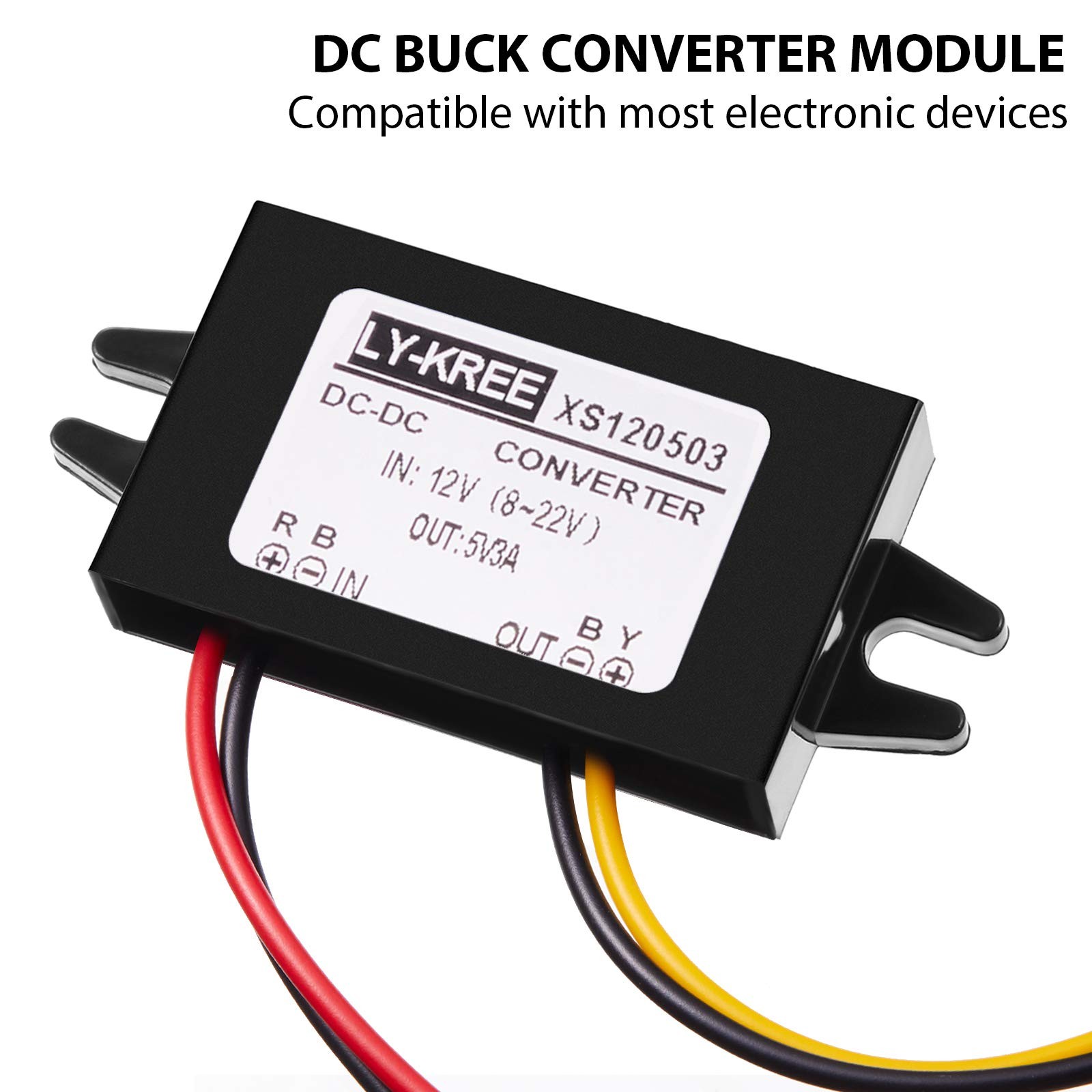 Weewooday 1 Piece Direct Current Converter 12v to 5v 3a 15w Buck Converter…
